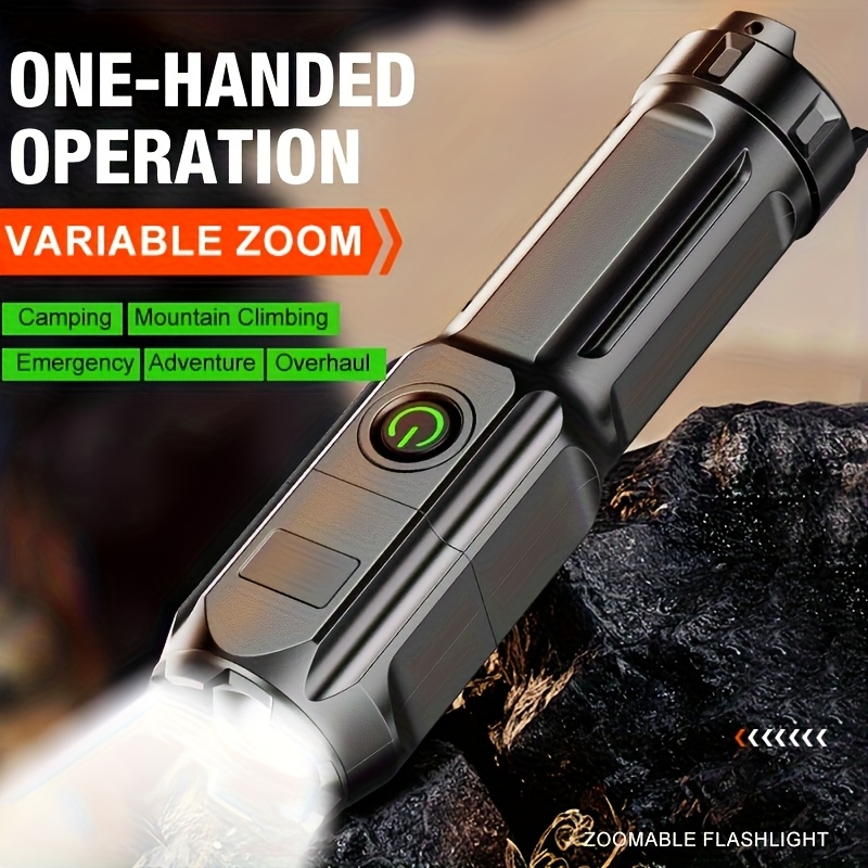 Outdoor Power Usb - LED-campingzaklamp Zaklamp Krachtige oplaadbare USB-spot Zoomlantaarn