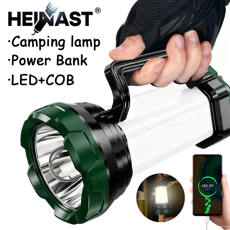 Outdoor Power Usb - Draagbare krachtige LED-zaklamp met COB-kampeerlamp USB