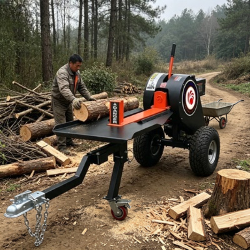 Log Splitter Electric - 7 Ton Elektrische Houtkloofmachine Hydraulische Houtverwerkingsmachine