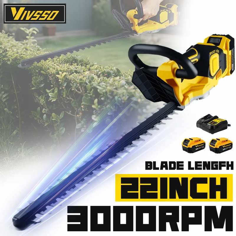 Lawn Mower Battery - VIVSSO Draadloze Elektrische Heggenschaar Grasmaaier Huishoudelijke