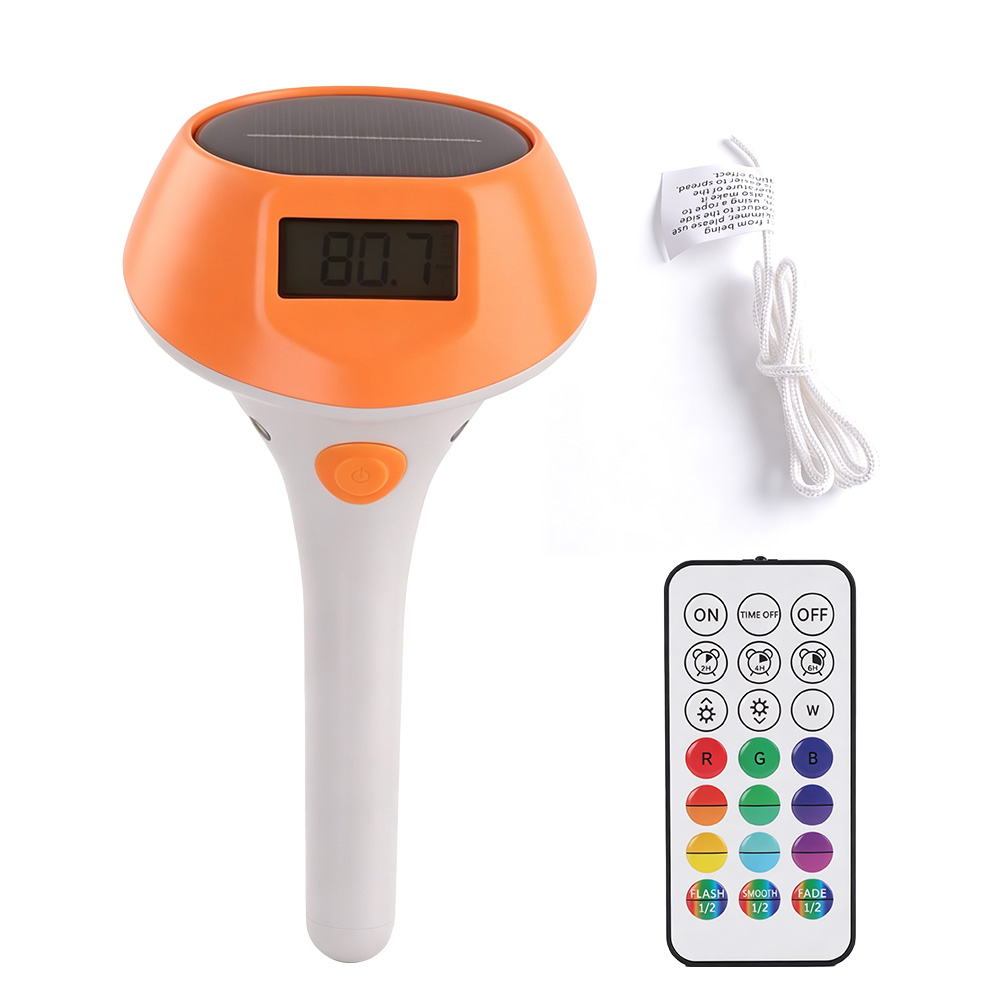 Outdoor Power For Hot Tub - Drijvende digitale zonne-zwembadthermometer Draadloze zwembadthermometer IP68