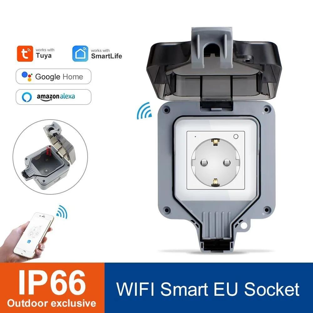 Outdoor Power Outlet Wifi - Smart Outdoor waterdicht stopcontact IP66, WiFi-stopcontact