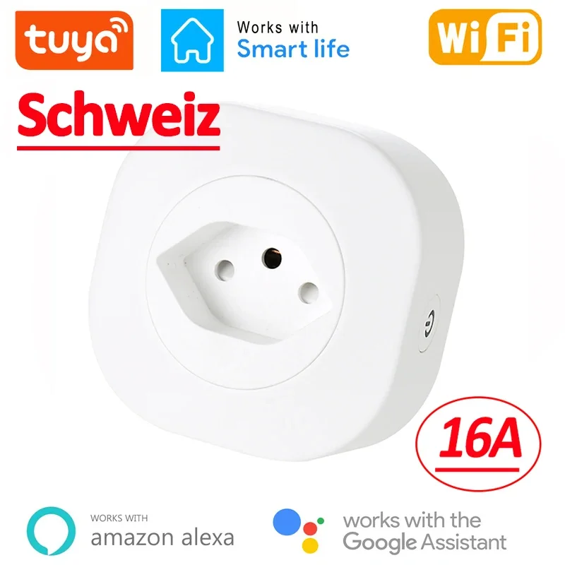 Outdoor Power Outlet Wifi - WiFi Smart Plug 16A Zwitserland CH