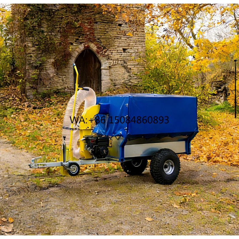 Outdoor Power 'Hose' - Aanhangerbladblazer met motor, grote opvangzak met