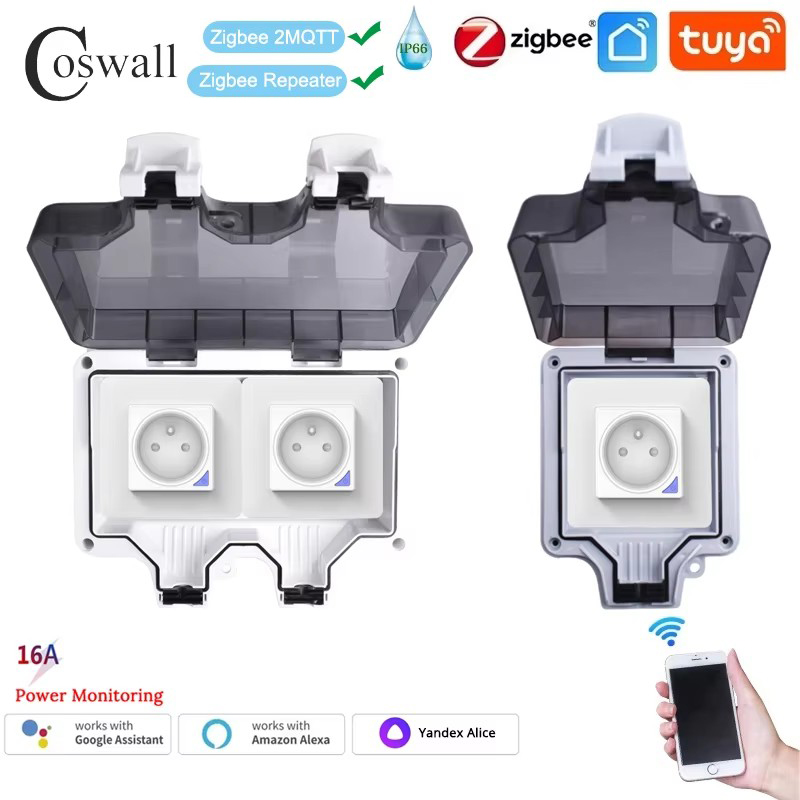 Outdoor Power Outlet Wifi - Coswall Ip66 Waterdichte Franse Standaard Socket