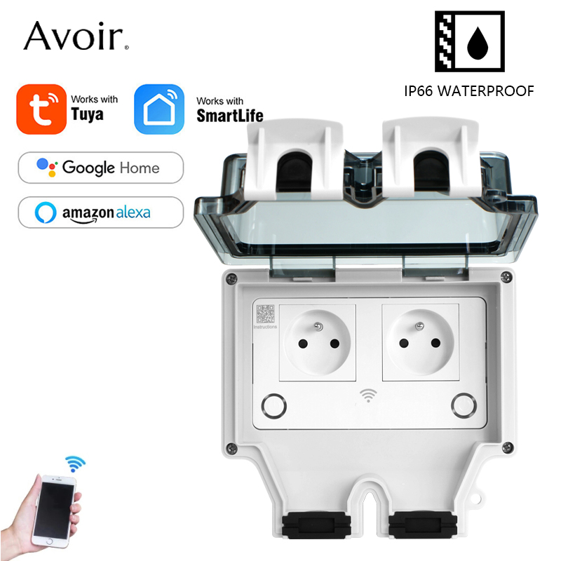 Outdoor Power Outlet Wifi - Avoir Tuya Stopcontact IP66 Outdoor Wifi