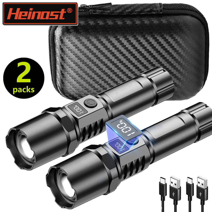 Outdoor Power Usb - High Power XHP100 Led-zaklamp Oplaadbare intrekbare