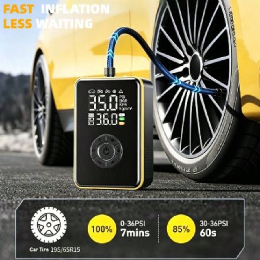 Bandenpomp Draagbare luchtcomp - Air Compressor Portable recensie en prijs