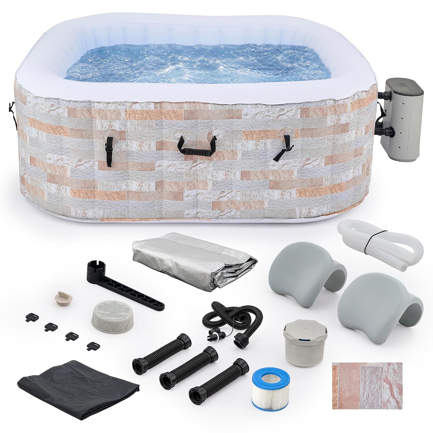 6ft Opblaasbaar Bubbelbad, 4-P - Outdoor Power For Hot Tub recensie en prijs