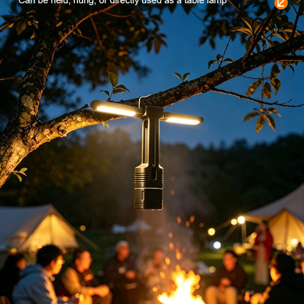 Opvouwbare LED-kampeerlamp, op - Outdoor Power Garage recensie en prijs