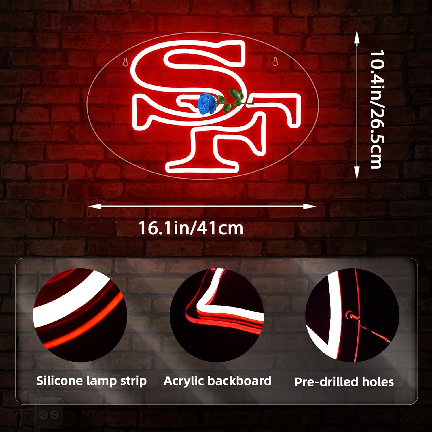 Voetbal Neon Licht Wandlamp US - Outdoor Power Garage recensie en prijs