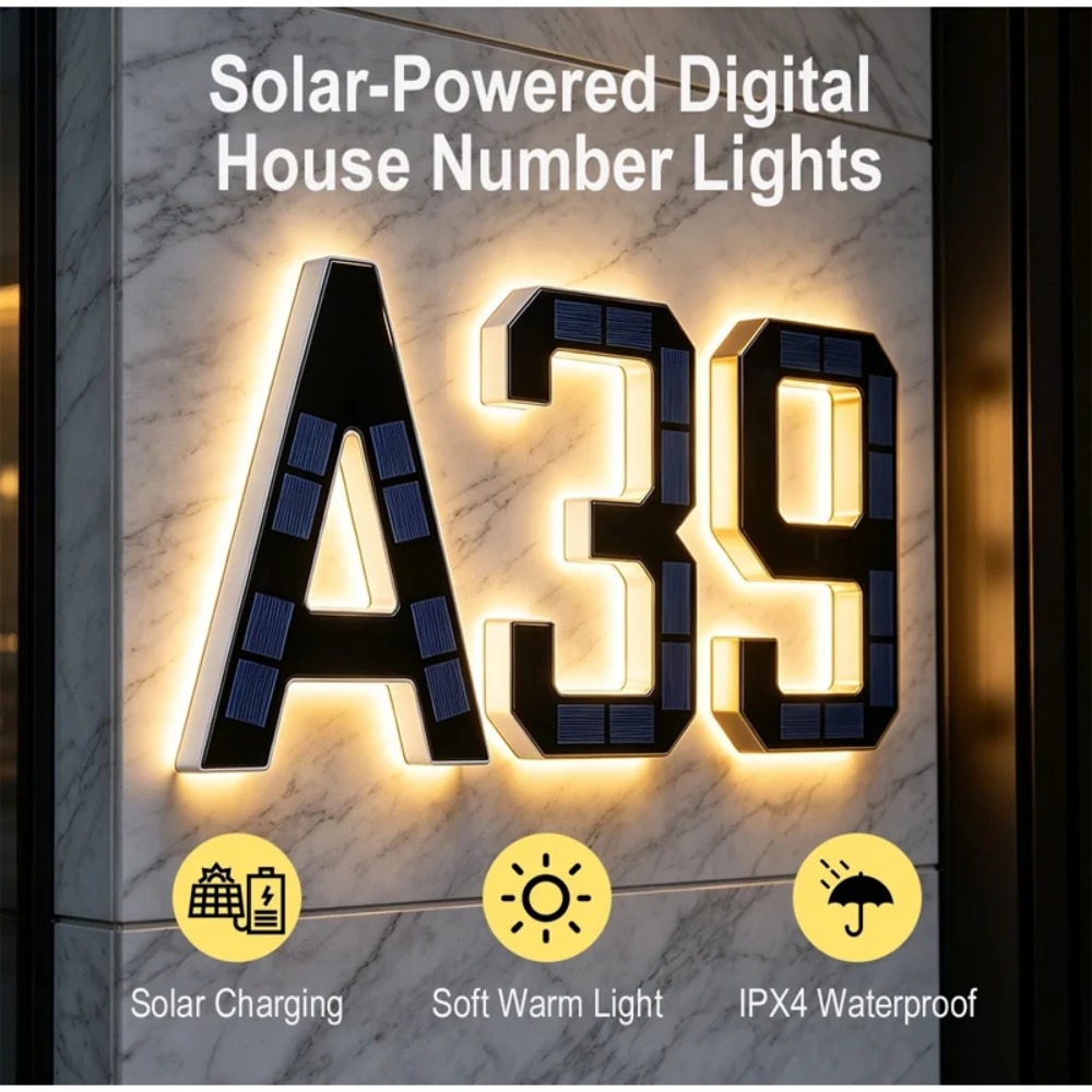 Nieuw zonne-adresbord LED-huis - Outdoor Power Outlet Solar recensie en prijs