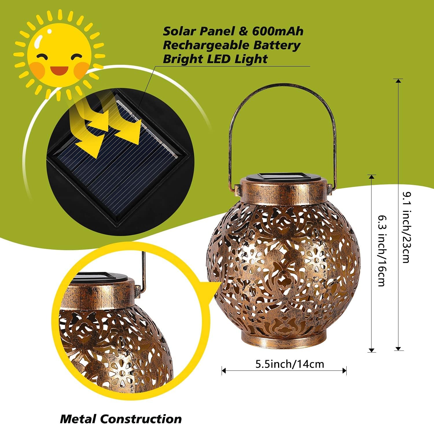 1-6PCS Marokkaanse zonne-lanta - Outdoor Power Outlet Solar recensie en prijs