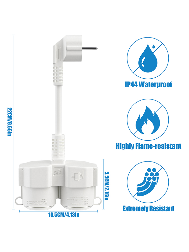 EU Verlengkabel met 2 Schuko-a - Outdoor Power Extension recensie en prijs