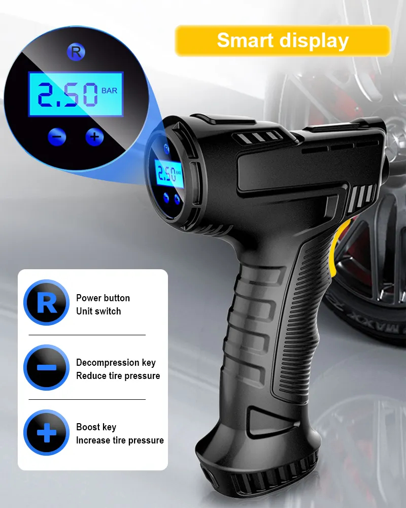 Automatische oplaadbare draadl - Air Compressor Portable recensie en prijs