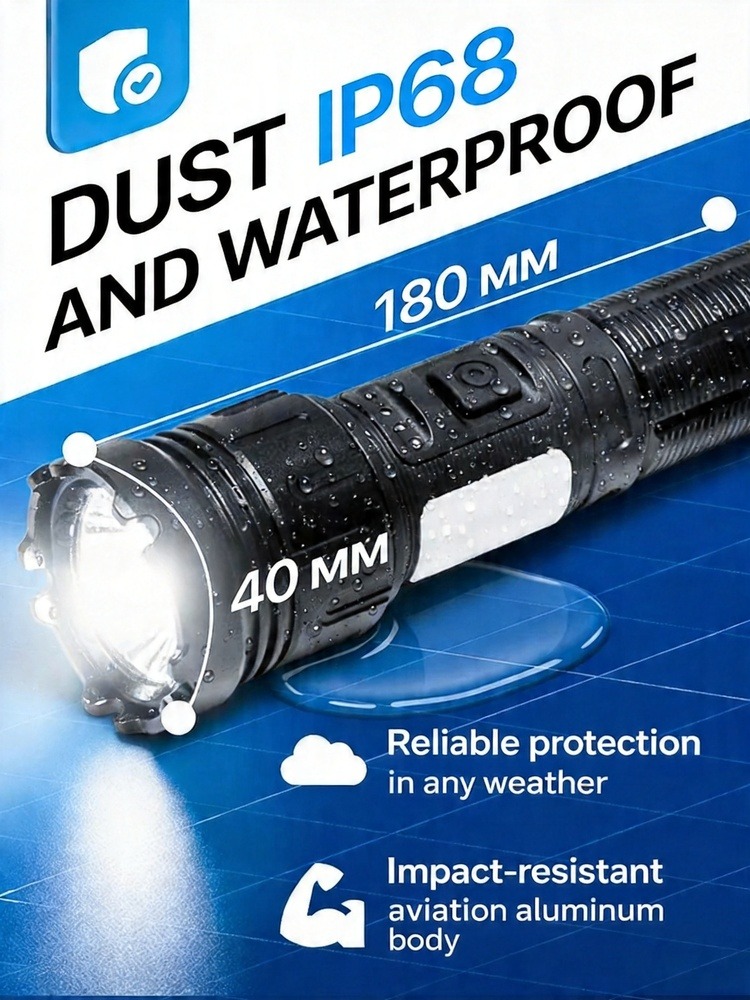 Laser Handheld Zaklamp Oplaadb - Outdoor Power Usb recensie en prijs