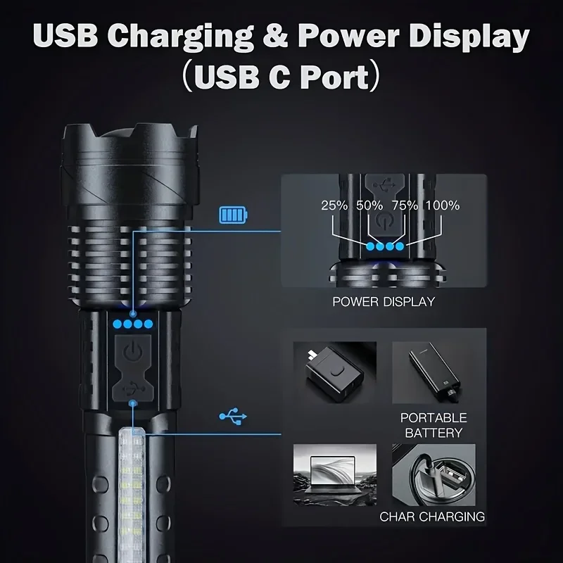 Krachtige LED-zaklamp Batterij - Outdoor Power Usb recensie en prijs